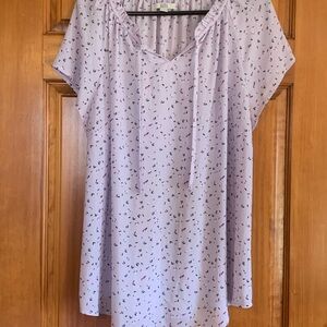 Croft & Barrow Lavender Blouse with Abstract Print